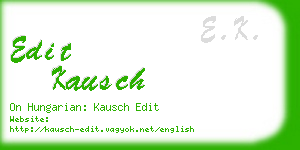 edit kausch business card